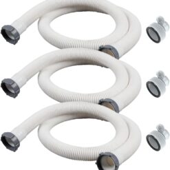 3 Pack Pool Hoses 59" x 1.5" with Adapters - Above Ground Pool Pump Replacement Kit