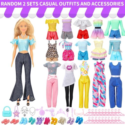 52 Pcs Doll Clothes & Accessories Set - Image 5