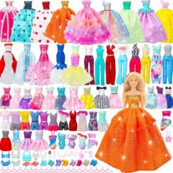 56 Pcs Doll Clothes & Accessories Set
