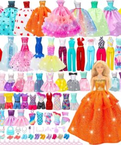 56 Pcs Doll Clothes & Accessories Set