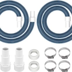 ANTOBLE 1.5" Pool Filter Hose Kit - 6ft (2 Hoses) w/ Adapters & Clamps - Above Ground Pool Pump Replacement