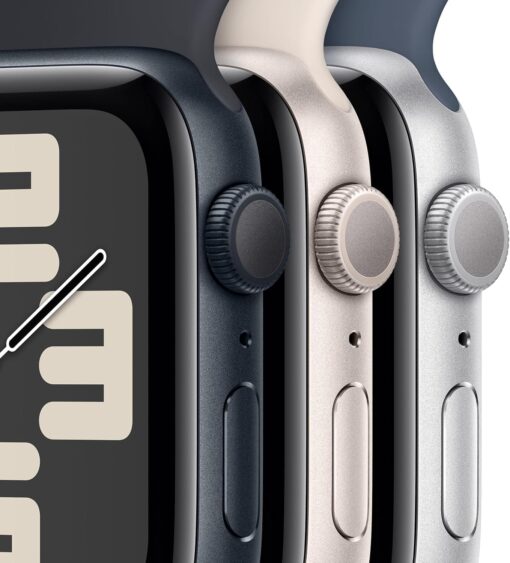 Apple Watch SE 2nd Gen (GPS, 44mm) Starlight Aluminum Case with Sport Loop - Fitness Tracker - Image 3