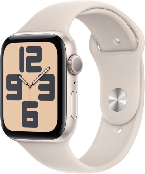 Apple Watch SE 2nd Gen (GPS, 44mm) Starlight Aluminum - Starlight Sport Band - Fitness Tracker