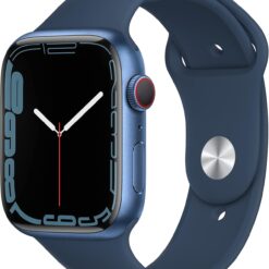 Apple Watch Series 7 (GPS + Cellular) 45mm Blue Aluminum - Abyss Blue Sport Band | Blood Oxygen & Fitness Tracker