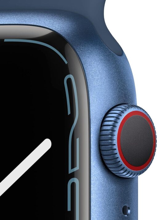 Apple Watch Series 7 (GPS + Cellular) 45mm Blue Aluminum - Abyss Blue Sport Band | Blood Oxygen & Fitness Tracker - Image 2