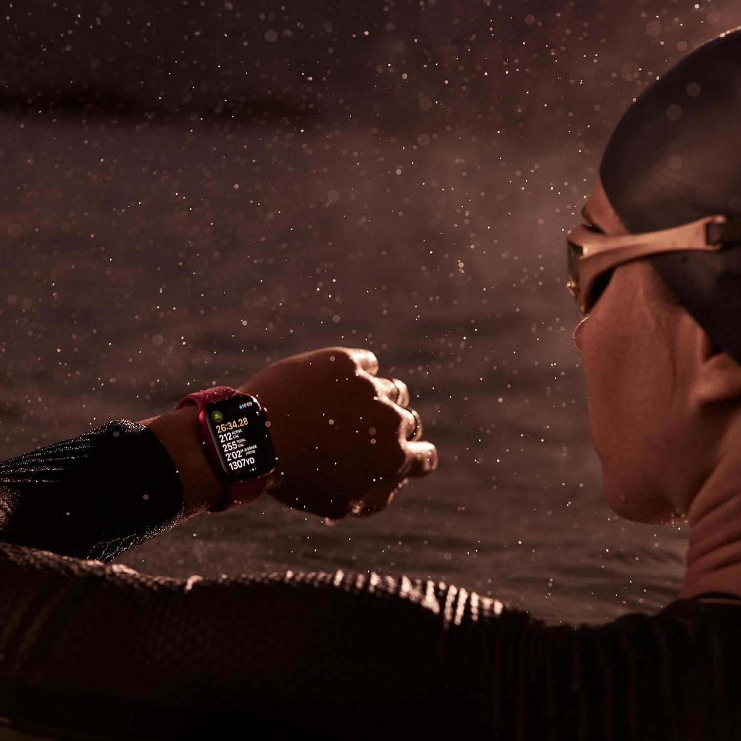 Apple Watch Series 9 (GPS) 45mm Midnight Aluminum - Midnight Sport Band (M/L) | Fitness, ECG, Always-On Display - Image 3