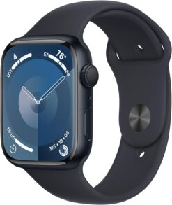 Apple Watch Series 9 (GPS) 45mm Midnight Aluminum - Midnight Sport Band (M/L) | Fitness, ECG, Always-On Display