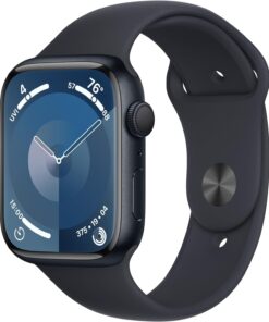 Apple Watch Series 9 (GPS) 45mm Midnight Aluminum - Midnight Sport Band (M/L) | Fitness, ECG, Always-On Display