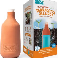 Back to the Roots Self-Watering Olla Pot - 700mL Terracotta - 1 Week Precision Watering