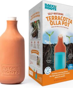 Back to the Roots Self-Watering Olla Pot - 700mL Terracotta - 1 Week Precision Watering