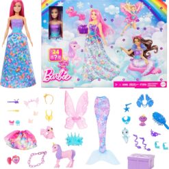 Barbie Advent Calendar 2024 with Doll - Holiday Fun & 24+ Surprises!