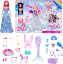 Barbie Advent Calendar 2024 with Doll - Holiday Fun & 24+ Surprises!