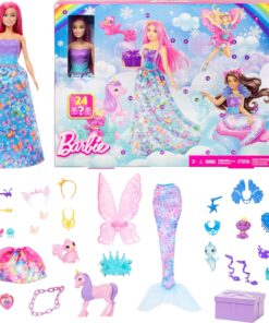 Barbie Advent Calendar 2024 with Doll - Holiday Fun & 24+ Surprises!