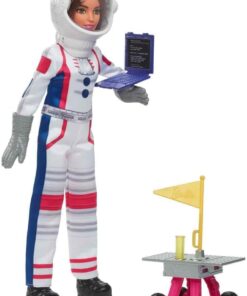 Barbie Careers 65th Anniversary Astronaut Doll Playset - Brunette, Space Explorer Toy