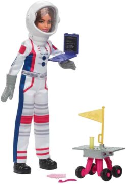 Barbie Careers 65th Anniversary Astronaut Doll Playset - Brunette, Space Explorer Toy