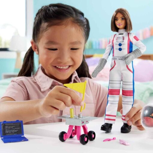 Barbie Careers 65th Anniversary Astronaut Doll Playset - Brunette, Space Explorer Toy - Image 2