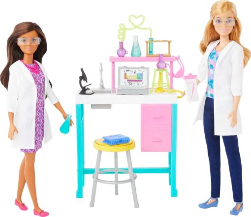 Barbie Careers Science Lab Playset with 2 Scientist Dolls & Bench - STEM Toy Item