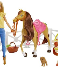 Barbie & Chelsea Horseback Riding Playset - 2 Dolls, 2 Bobbling Horses & 15+ Accessories - Ages 3+