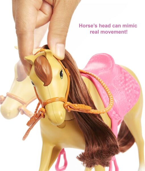 Barbie & Chelsea Horseback Riding Playset - 2 Dolls, 2 Bobbling Horses & 15+ Accessories - Ages 3+ - Image 5