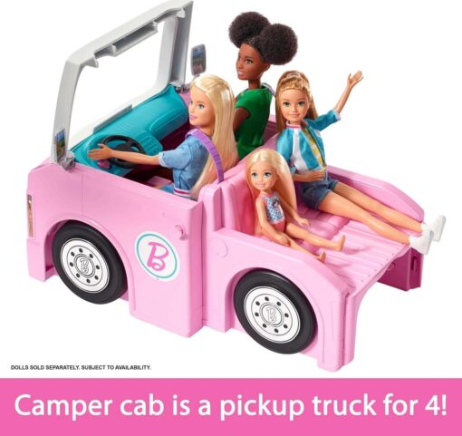 Barbie DreamCamper 3-in-1 Playset with Pool - Transforming Campervan for Dolls - Image 3