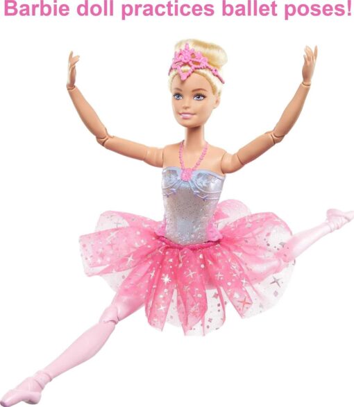 Barbie Dreamtopia Twinkle Lights Ballerina Doll - Blonde, Pink Tutu, 5 Light-Up Shows - Posable - Image 3