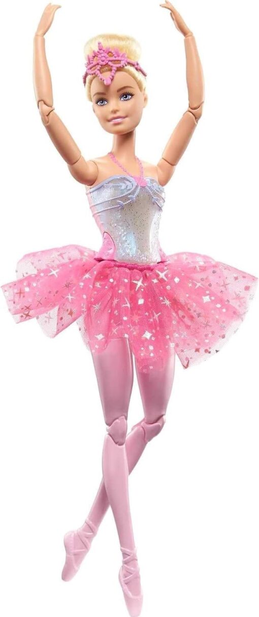 Barbie Dreamtopia Twinkle Lights Ballerina Doll - Blonde, Pink Tutu, 5 Light-Up Shows - Posable