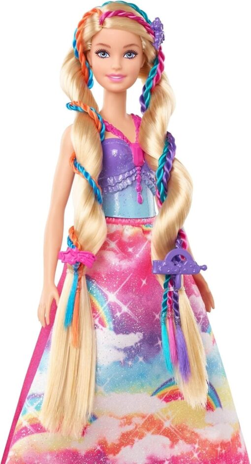 Barbie Dreamtopia Twist 'n Style Princess Doll - Blonde, Rainbow Hair Extensions - 11.5 Inch - Image 4