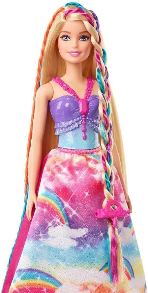 Barbie Dreamtopia Twist 'n Style Princess Doll - Blonde, Rainbow Hair Extensions - 11.5 Inch - Image 3