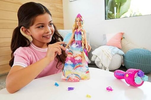 Barbie Dreamtopia Twist 'n Style Princess Doll - Blonde, Rainbow Hair Extensions - 11.5 Inch - Image 2