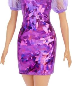 Barbie Fashionistas Doll #165 Petite with Long Purple Hair - Trendy & Posable