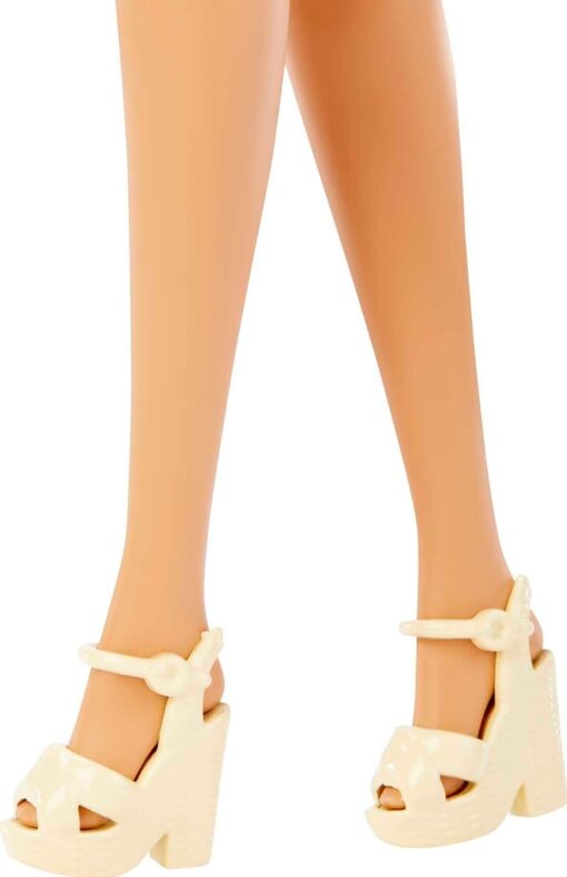 Barbie Fashionistas Doll #182 Brunette Floral Dress - Long Wavy Hair Toy - Image 4