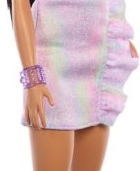 Barbie Fashionistas Doll #215 Black Hair Pink Star Top - Trendy & Stylish