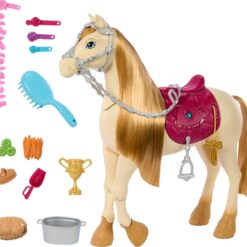 Barbie Horse & Doll Set - Interactive Toy with Sounds, Music & Accessories - Item for Kids