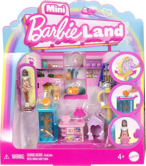 Barbie Mini BarbieLand Pet Boutique Playset - 1.5" Doll, Pet House & Accessories