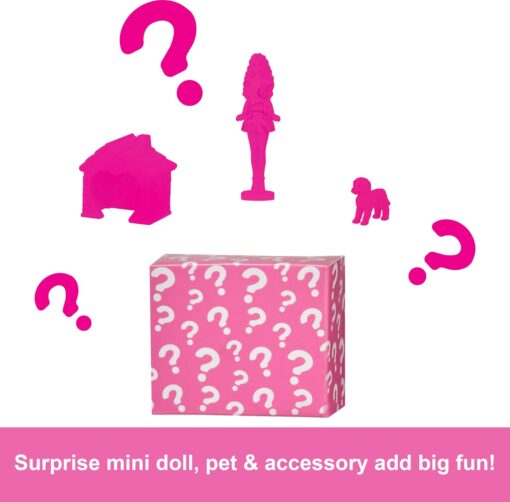 Barbie Mini Dreamhouse Playset - BarbieLand Dollhouse with 1.5" Surprise Doll & Furniture - Ages 4+ - Image 5
