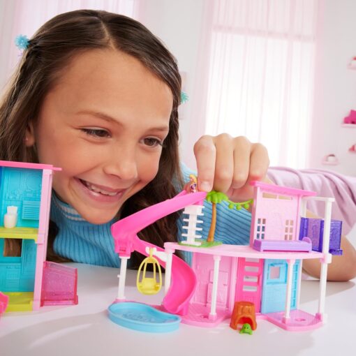 Barbie Mini Dreamhouse Playset - BarbieLand Dollhouse with 1.5" Surprise Doll & Furniture - Ages 4+ - Image 2
