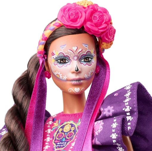 Barbie Signature Dia De Muertos 2022 Doll - Collectible, Traditional Dress & Flower Crown - Image 3