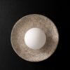 Beige Ceramic Wall Sconce - Rustic Wabi Sabi Lamp - Organic Home Decor - Bedside Lighting