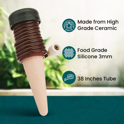 Blumat Classic Plant Watering Stakes (6-Pack) - Self Watering for Potted Plants - Automatic Slow Release Irrigation - Indoor & Outdoor Use - Image 4
