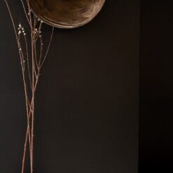 Brown Ceramic Outdoor Wall Sconce - 12" Modern Wabi Sabi Large Wall Light - Decorative Indoor/Outdoor Lamp