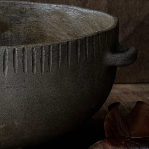 Brown Ceramic Vase - Large Handmade Milk Coffee Decor - Unique Textured Pottery for Shelf, New Home & Hostess Item - Image 2