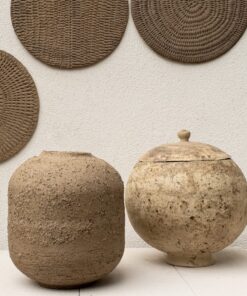 Brown Ceramic Vase - Large Handmade Milk Coffee Decor - Unique Textured Pottery for Shelf, New Home & Hostess Item