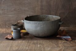 Brown Ceramic Vase - Large Handmade Milk Coffee Decor - Unique Textured Pottery for Shelf, New Home & Hostess Item