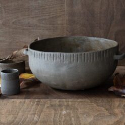 Brown Ceramic Vase - Large Handmade Milk Coffee Decor - Unique Textured Pottery for Shelf, New Home & Hostess Item