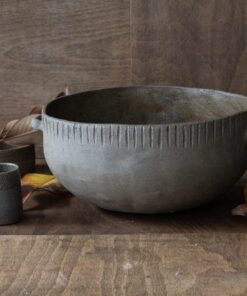 Brown Ceramic Vase - Large Handmade Milk Coffee Decor - Unique Textured Pottery for Shelf, New Home & Hostess Item