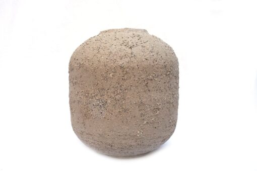 Brown Ceramic Vase - Large Handmade Milk Coffee Decor - Unique Textured Pottery for Shelf, New Home & Hostess Item - Image 2