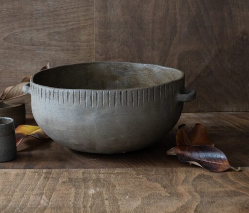 Brown Ceramic Vase - Large Handmade Milk Coffee Decor - Unique Textured Pottery for Shelf, New Home & Hostess Item - Image 4