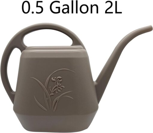 Coffee Brown Watering Can - 1/2 Gallon - Indoor Outdoor Plant Watering - Rustproof Durable - Image 2