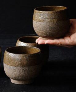 Dark Brown Ceramic Tumbler - Minimalist Mug for Coffee, Wine, Cocktails, Tea & Whiskey