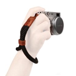 DSLR Camera Neck Strap Wrist Strap - Secure Leather Camera Strap for Men Women - Black Brown Green - S M L